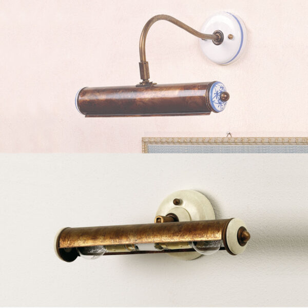 35865/S Ceramic and Brass Picture Spotlight