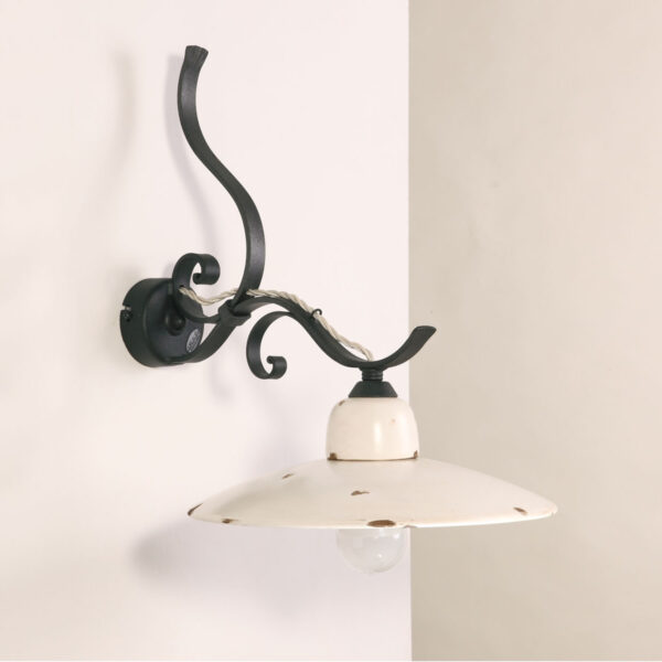 35905/A30 Ceramic and Iron Sconce