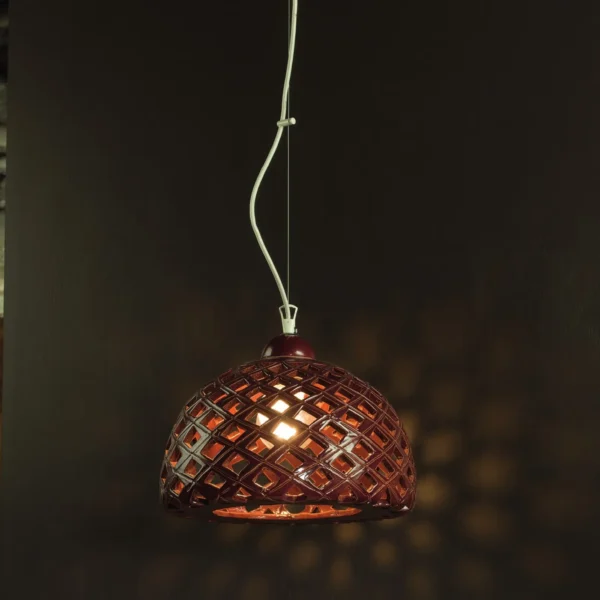 50139/33SO Open Worked Ceramic pendant light "Dome"