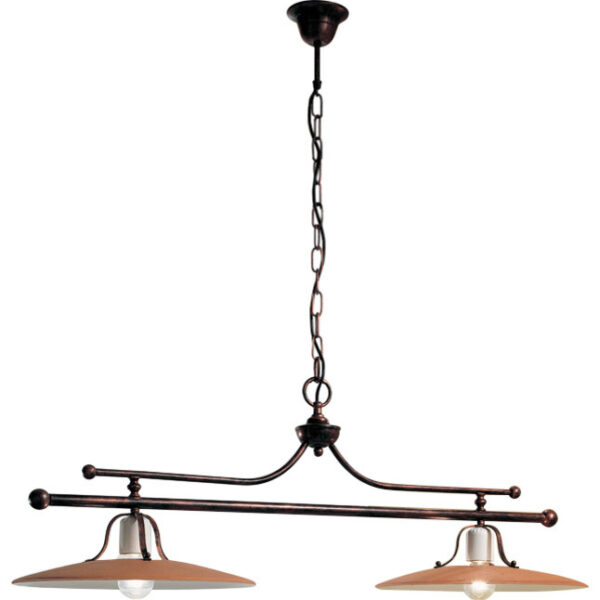 C826_BL Ceramic streight Chandelier "Bologna"